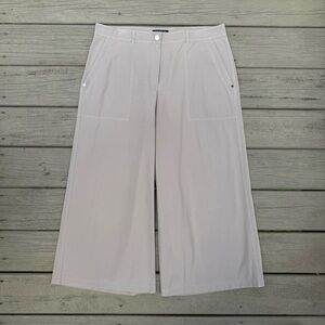 Lafayette 148 NY wide leg crop pants in beige size 12